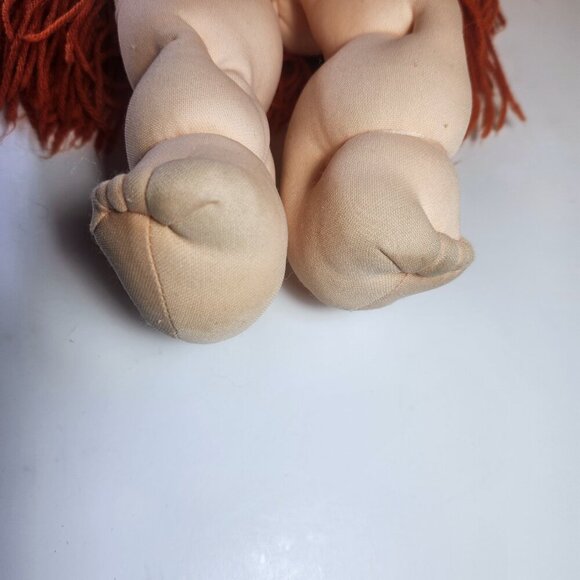 Cabbage Patch Kid Doll Poseable with Orange Yarn Hair Green Eyes 1978 1983 OAA - Picture 6 of 13